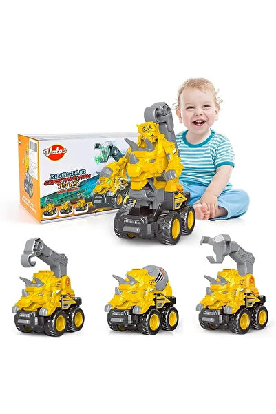 VATOS Mașină de jucărie – Mașină robot transformabilă cu dinozaur 2 în 1