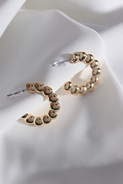 LA PERRY ACCESSORIES Gold Vintage Earrings with Crushed Hoops