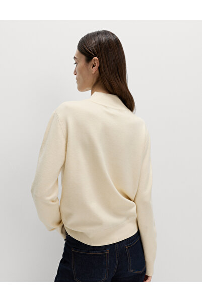 Marks & Spencer Air Yarn Nakışlı Bisiklet Yaka Kazak