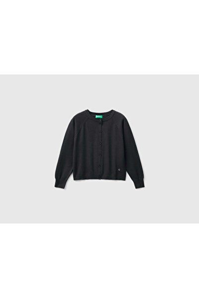 United Colors of Benetton Girls' Long-Sleeve Button-Front Cardigan