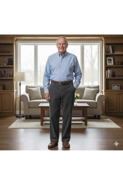 Lema Güncüoğlu Fitted Lycra Comfortable Cut Thick Men's Velvet Pants with Inner Fleece