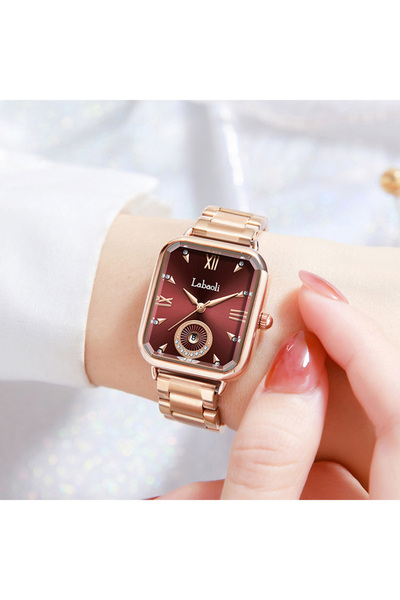 Youtrico ساعة لاباولي النسائية مرصعة بالألماس، ساعة مربعة