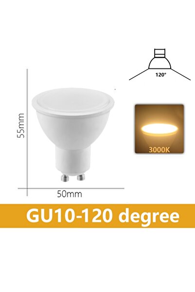 Choice 6 واط AC100-240V 120 درجة 3000K 10 قطعة/الوحدة LED كشاف GU10 AC120V 23...