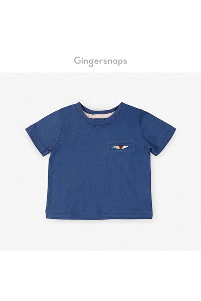 Gingersnaps Boys Solid Pocket T-Shirt