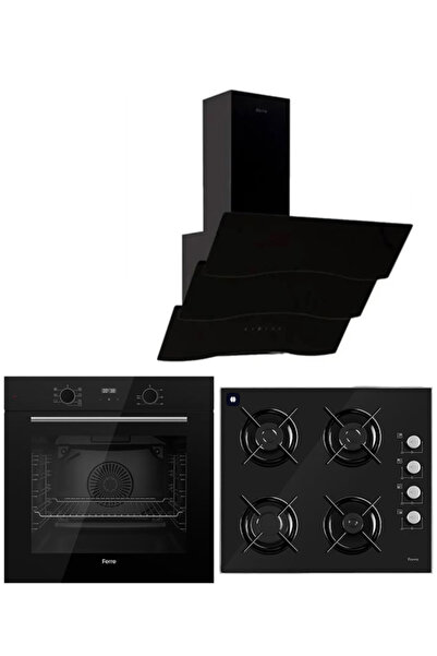 Ferre BLACK PLUS SERİSİ 3LÜ CAM ANKASTRE SET (QBL63CS-S2140-D023)