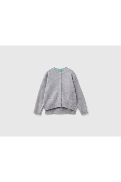 United Colors of Benetton Girls' Long-Sleeve Round-Neck Cardigan