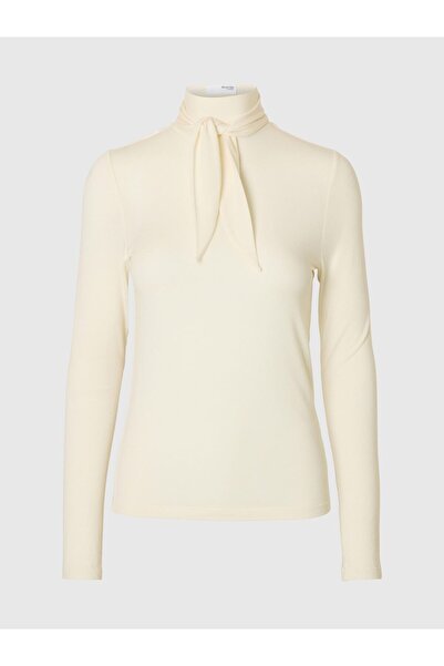 SELECTED Oberteil mit langen Ärmeln High Neck