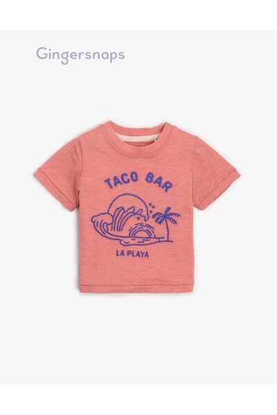 Gingersnaps تي شيرت مطرز للأولاد الصغار