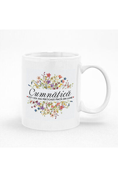 AFFIX THE DIFFERENT PERSPECTIVE Cana alba personalizata, interior alb si mane...