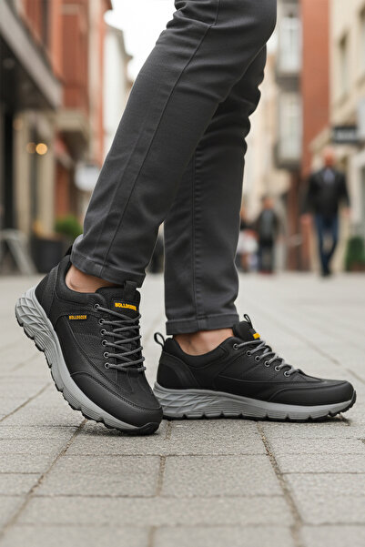 Bulldozer Black Nubuck Genuine Leather Non-Slip Sole Men's Outdoor Shoes 250069 m