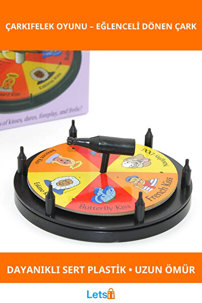 Letsii Eğlenceli Çarkıfelek Oyunu Sert Plastik Dayanıklı Yılbaşı Partisi Oyun