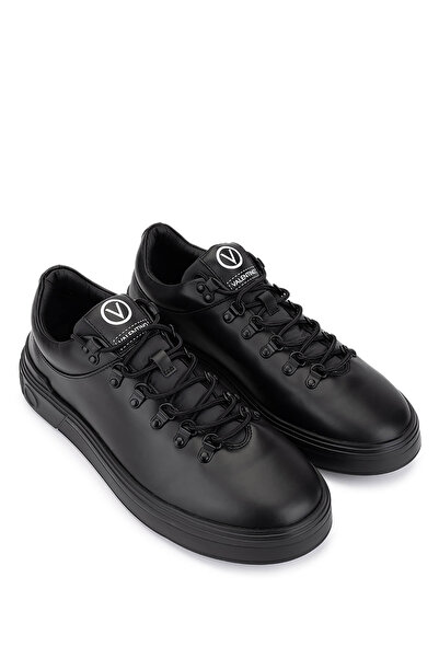 Mario Valentino Men's Leather & Textile Black Sneakers & Sports Shoes