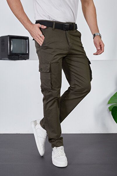 IMPOSING JNS Men's Pocket Cargo Pants Relaxed Cut Wide Fit Regular Fit Stretch Fabric New Season