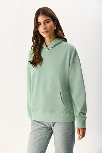 VENA Women's Hooded Basic Hoodie Sweatshirt 100% Cotton - Ada Tea