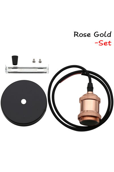 Parkson مجموعة مصابيح إيديسون العتيقة ذات اللون الوردي الذهبي مزودة بمقبس E27 وقاعدة لمبة من الألومنيوم