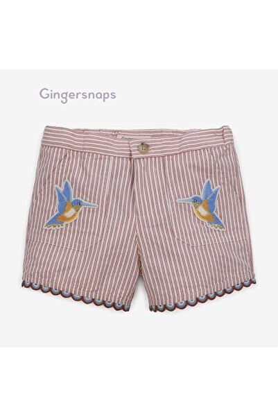 Gingersnaps شورت طويل مخطط للبنات