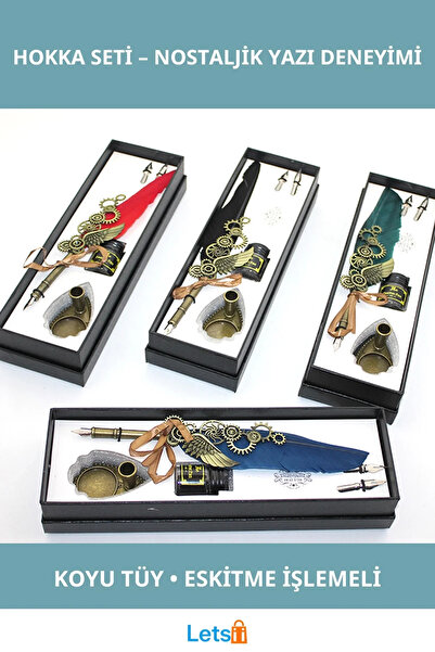 Letsii مجموعة دفتر ملاحظات ديفيت هوكا مطرزة أنيقة بألوان داكنة