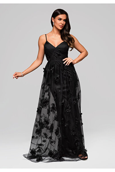 OMBRE Βραδινό φόρεμα LA-OM-DLR203 - μαύρο