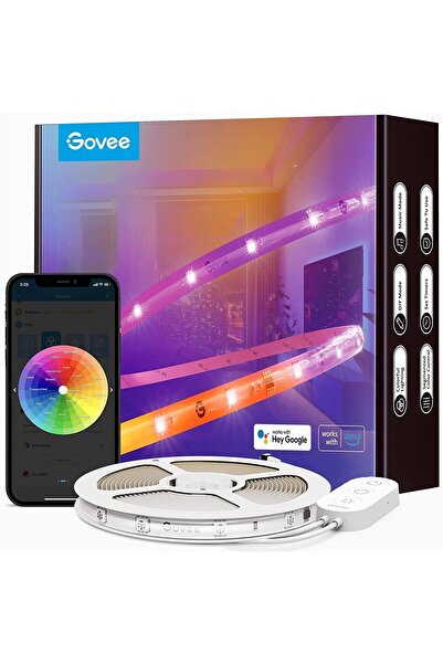 Govee RGBIC Alexa LED Strip Light, 5m Smart WiFi, App & Voice Control, Music Sync
