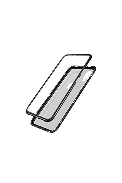 Doty Carcasă magnetică din metal și sticlă pentru Samsung Galaxy A40 - Neagră