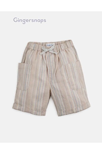 Gingersnaps Boys Striped Side-Pocket Drawstring Shorts
