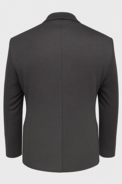 Plus Scorpion Erkek Siyah Blazer Ceket – İtalyan Kesim, Tek Düğmeli, Tek Yırtmaçlı Şık Klasik Model