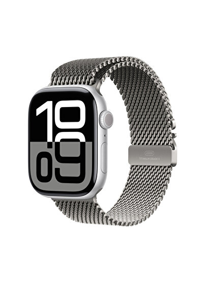UnDePlus Apple Watch 10/11 Series 46mm Band Real Titanium Mesh Metal Band 100