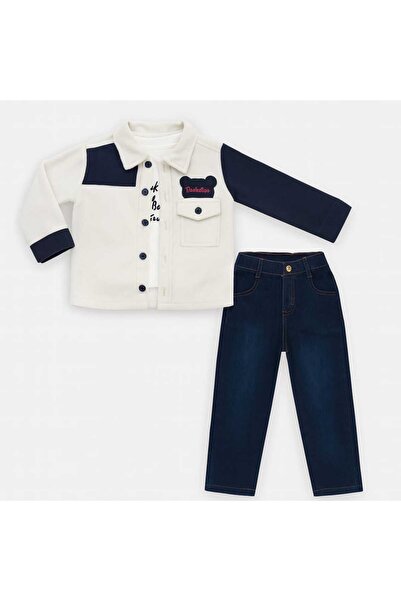 gigigiyim 3-Piece Boy's Suit with Cream Shirt