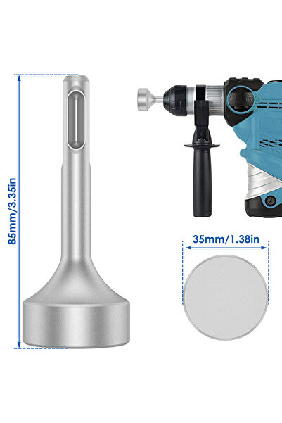 Choice1 Silver SDS Plus Ground Rod Driver Durable Earth Stake Grounding Rod H...