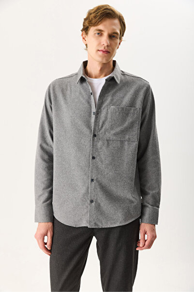 VENA Ανδρικό πουκάμισο Regular Fit - Γκρι