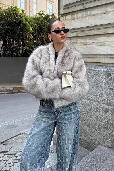 Nazliye Vizon Premium Midi Kürk