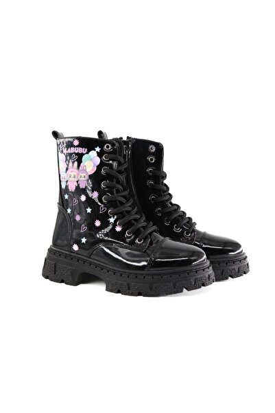 Bücür Ortopedi k106 Labubu Μαύρες παιδικές μπότες