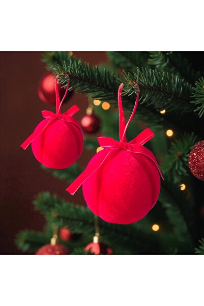 kapella Minge de Revelion 8CM catifea 3 buc cu fundita rosie AST7261