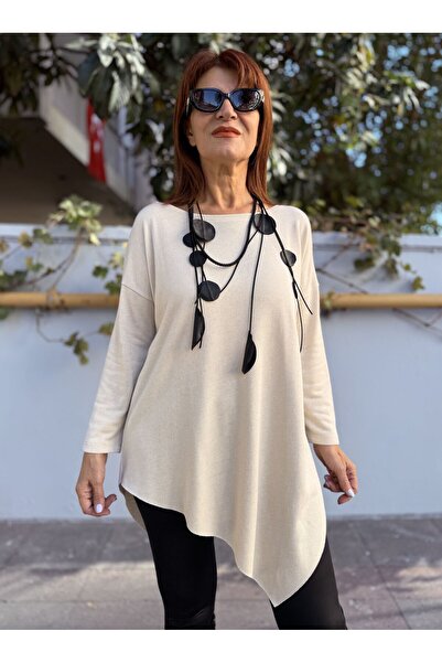 DenizEge Round Neck Knitwear Ecru