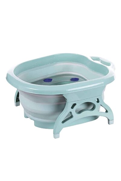 RenKris Cadita pentru picioare cu masaj, pliabila, verde