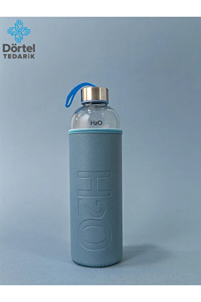 Tohana قارورة زجاجية بغطاء جلدي H2o سعة 500 مل