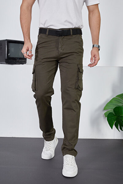 IMPOSING JNS Men's Pocket Cargo Pants Relaxed Cut Wide Fit Regular Fit Stretch Fabric New Season