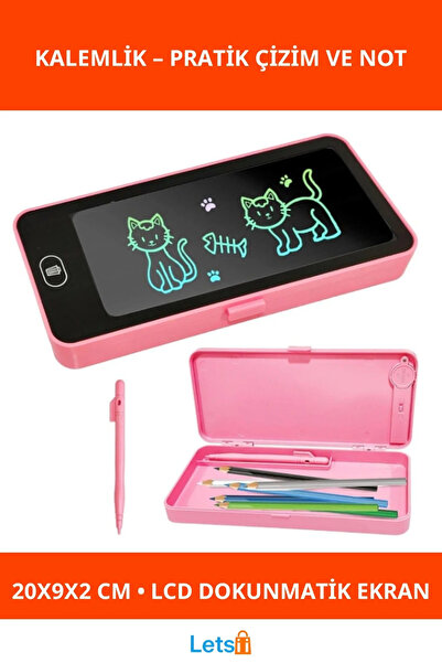LCD Dokunmatik Ekranlı Eğlenceli Kalemlik 20x9x2 cm