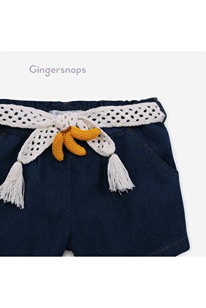 Gingersnaps شورت جينز برباط للبنات