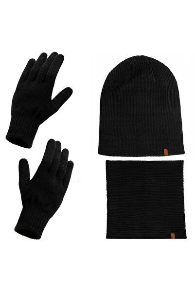 zola Complete universal set, ladies or men, cap, gloves and scarf, black