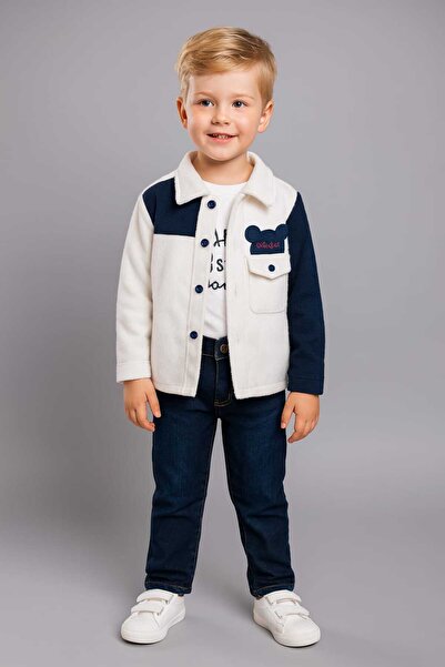 gigigiyim 3-Piece Boy's Suit with Cream Shirt