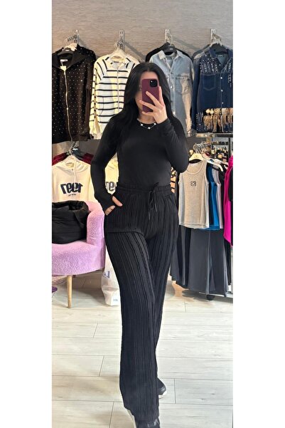TRENDBUTİK Büzgülü Kumaş Pantolon