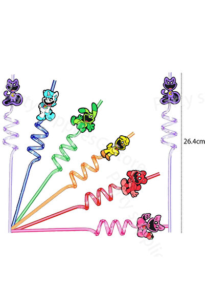 Choice8 straws 6pcs Smiling Critters Catnap Birthday Party Decor Slap Bracele...