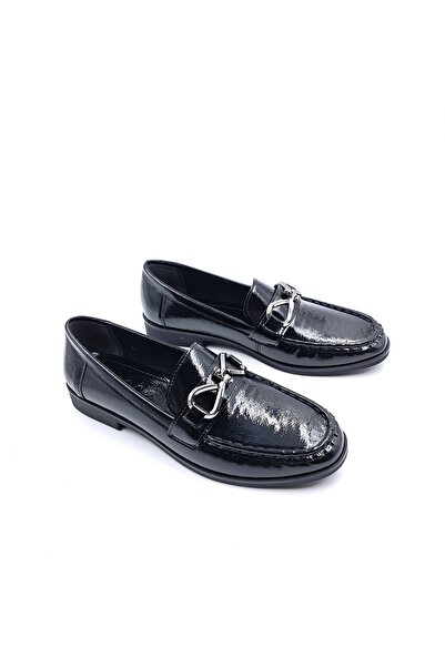 Toce Черни лачени дамски мокасини