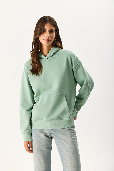 VENA Women's Hooded Basic Hoodie Sweatshirt 100% Cotton - Ada Tea