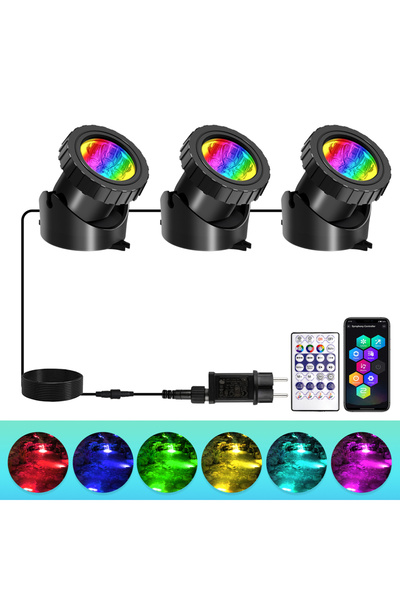 Choice EU Plug 3 Lights 2/3/8/10 LED Lights Waterproof IP68 Underwater Founta...