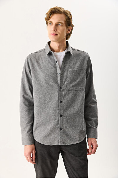 VENA Ανδρικό πουκάμισο Regular Fit - Γκρι