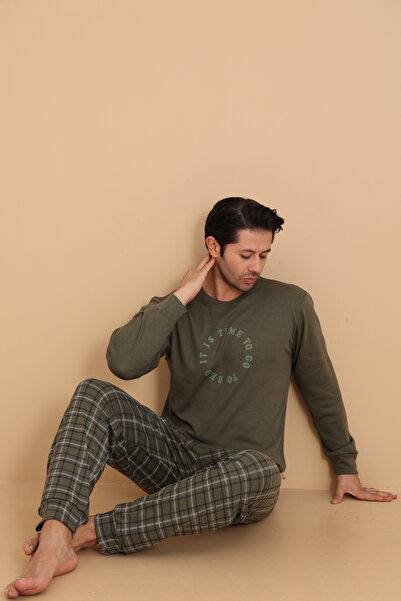 Wordex Flkn 7003 Interlock Winter Plaid Pajama Men's Pajama Set