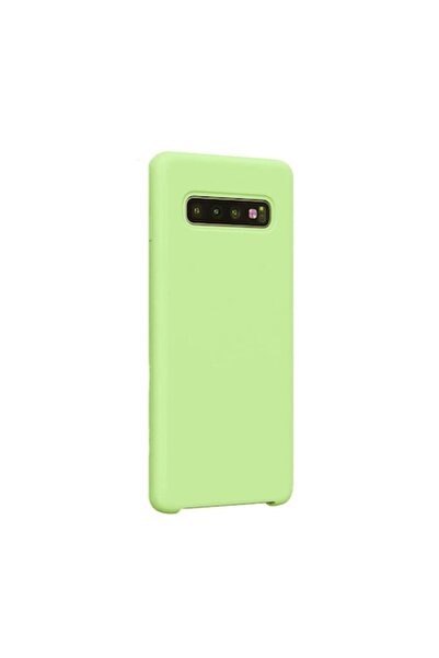 Doty Husă din silicon cu microfibră pentru Samsung Galaxy S10 Plus - Verde de...
