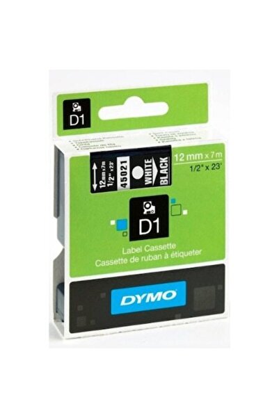 Dymo Лента за етикетен принтер, 12 мм x 7 м, бял печат